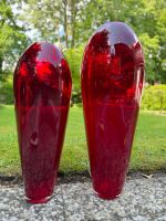 2 große XL Bodenvasen, massiv Glas, rot, 70 + 60 cm, Kaheku, TOP Wandsbek - Hamburg Marienthal Vorschau