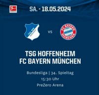 Suche 1 Ticket Hoffenheim vs Bayern Block S1 oder S2 am 18.05.24 Baden-Württemberg - Sinsheim Vorschau