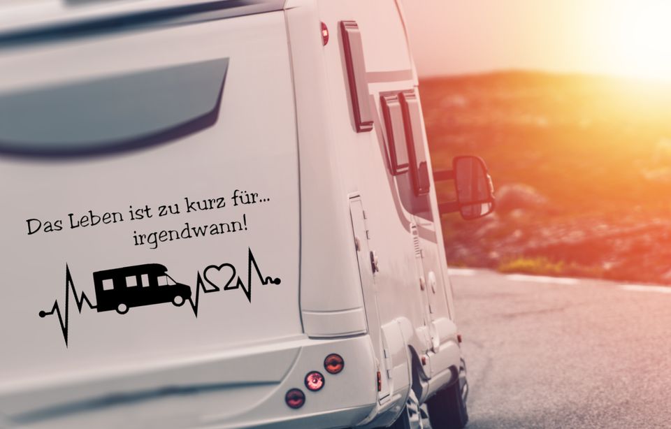 Aufkleber Wohnmobil mit Herzschlag Camping Das Leben ist zu kurz in  Schleswig-Holstein - Wrist, Tuning & Styling Anzeigen
