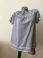 Yessica Tunika Bluse Carmen Shirt Gr. L Spitze blau-weiß Berlin - Steglitz Vorschau