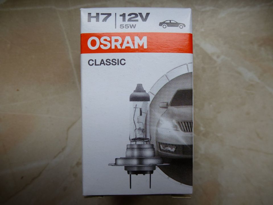 original OSRAM CLASSIC H7 55W 12V AUTO LICHT LEUCHTE LAMPE Watt in