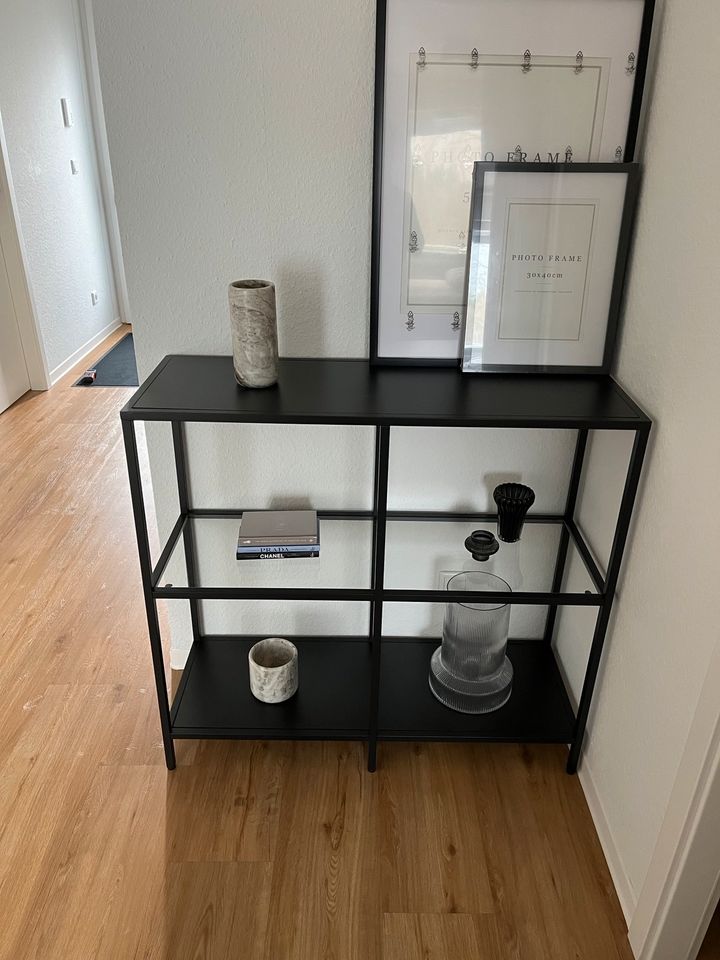 IKEA VITTSJÖ Regal schwarzbraun Glas 100x93 cm wie NEU in Neumünster