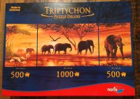 Noris Triptychon Puzzle Deluxe 2000 Teile Afrika Elefanten Nordrhein-Westfalen - Meerbusch Vorschau