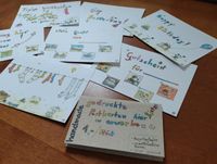 Postkarten Handmade Öko Recycling Papier Geburtstag Weihnachten Hessen - Kaufungen Vorschau