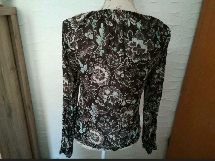 Gr.M/38 s.oliver bluse hemd Blumen print Druck braun ethno Shirt in Treuchtlingen