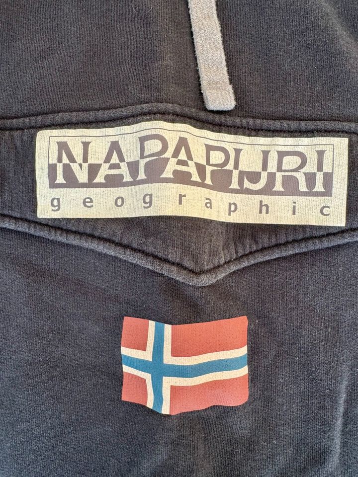 Napapijri Kapuzenpullover Hoodie für Herren in schwarz Größe XL in Buttenwiesen