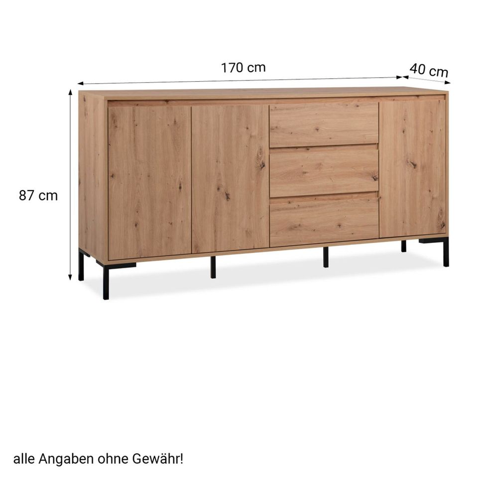 Kommode Sideboard Schrank Highboard Anrichte Natur NEU 225-Dü in Düsseldorf