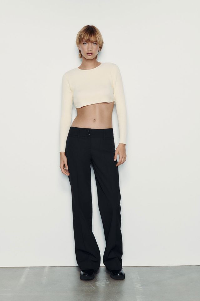 ☆ ZARA ☆ CROP-TOP AUS SOFT-MATERIAL MIT GLITZERDETAILS NP ☆29,95€ in Bad Homburg