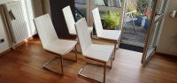4 KFF-Design-Stühle "TIBET" Feinleder weiß | Rahmen glanzchrom Düsseldorf - Hafen Vorschau