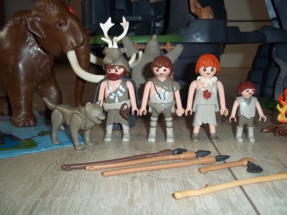 Playmobil 5100 große Steinzeithöhle mit Mammut und Zubehör in Eilsleben