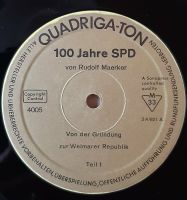 Schallplatte "100 Jahre SPD", 33er, 30 cm Durchmesser. Hessen - Biedenkopf Vorschau