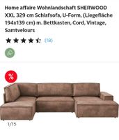 Home affaire Wohnlandschaft SHERWOOD XXL 329cm Schlaffunktion Hannover - Mitte Vorschau