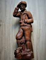 Holzfigur: Jäger mit Hund / handgeschnitzt 57cm Niedersachsen - Stade Vorschau