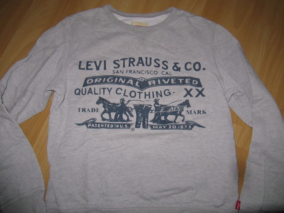 Levis Retro/Vintage Sweater Jungen Gr.14 Jahre 158 Grau in Hamburg