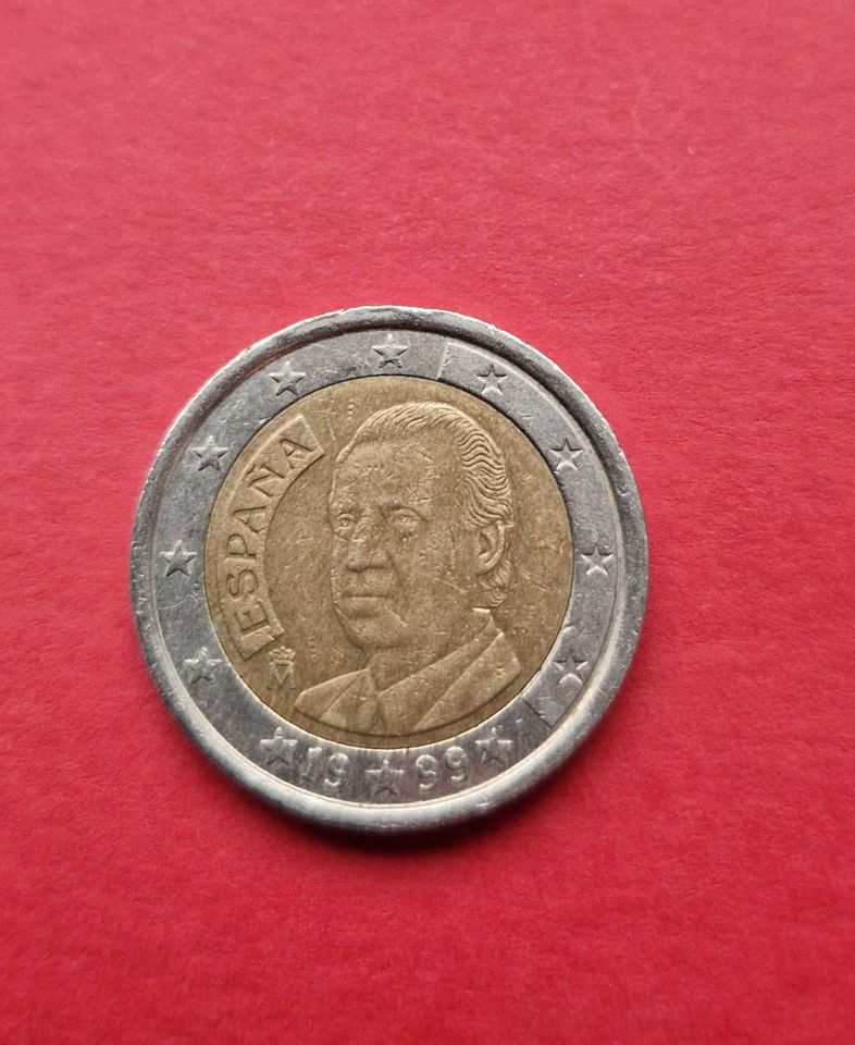 - Rarität - 2 Euro-Münze 1999 Spanien Juan Carlos in Gummersbach