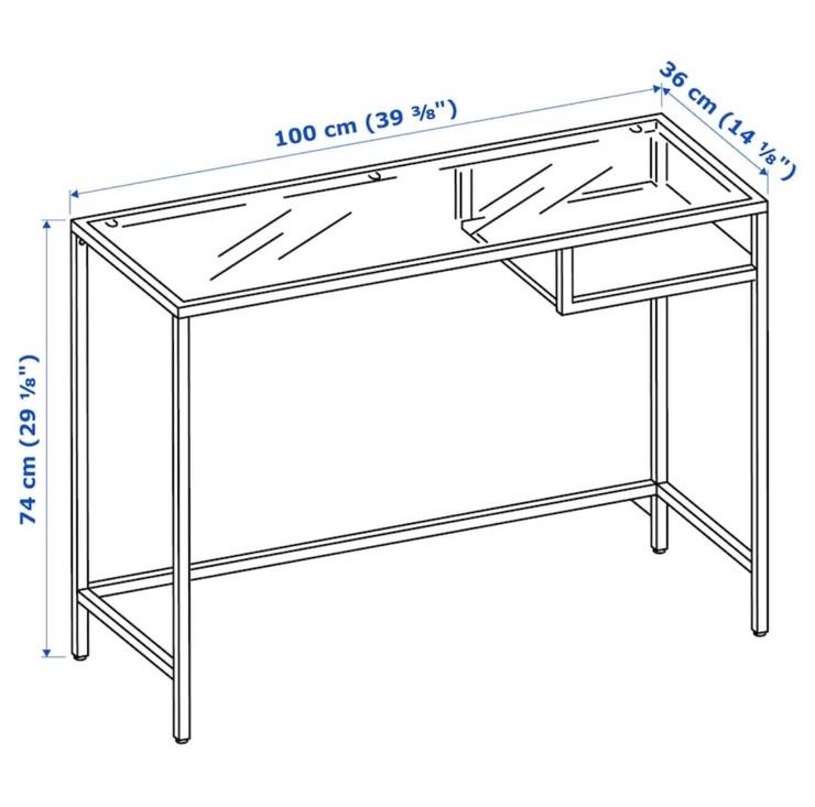 IKEA VITTSJÖ Schreibtisch | Schwarz in Düsseldorf