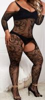 Schrittlos Fischnetz Bodystocking ohne Unterwäsche Schwarz Thüringen - Königsee Vorschau