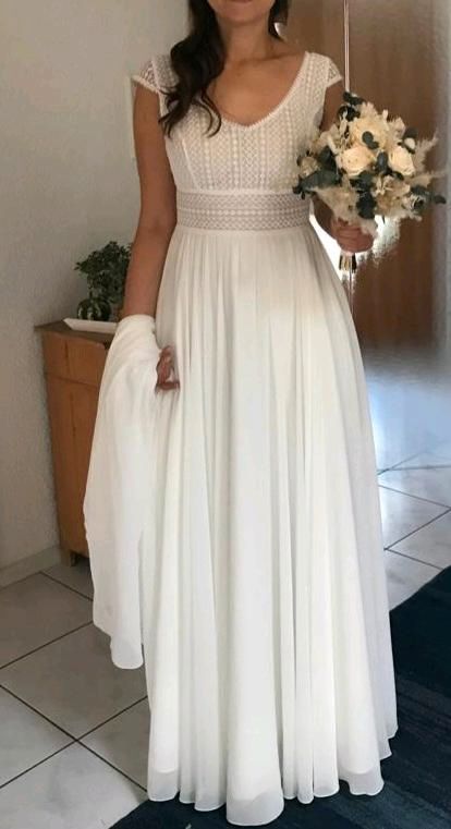 Boho - Vintage Brautkleid / Hochzeitskleid d. Marke Bianco Evento in Ehningen