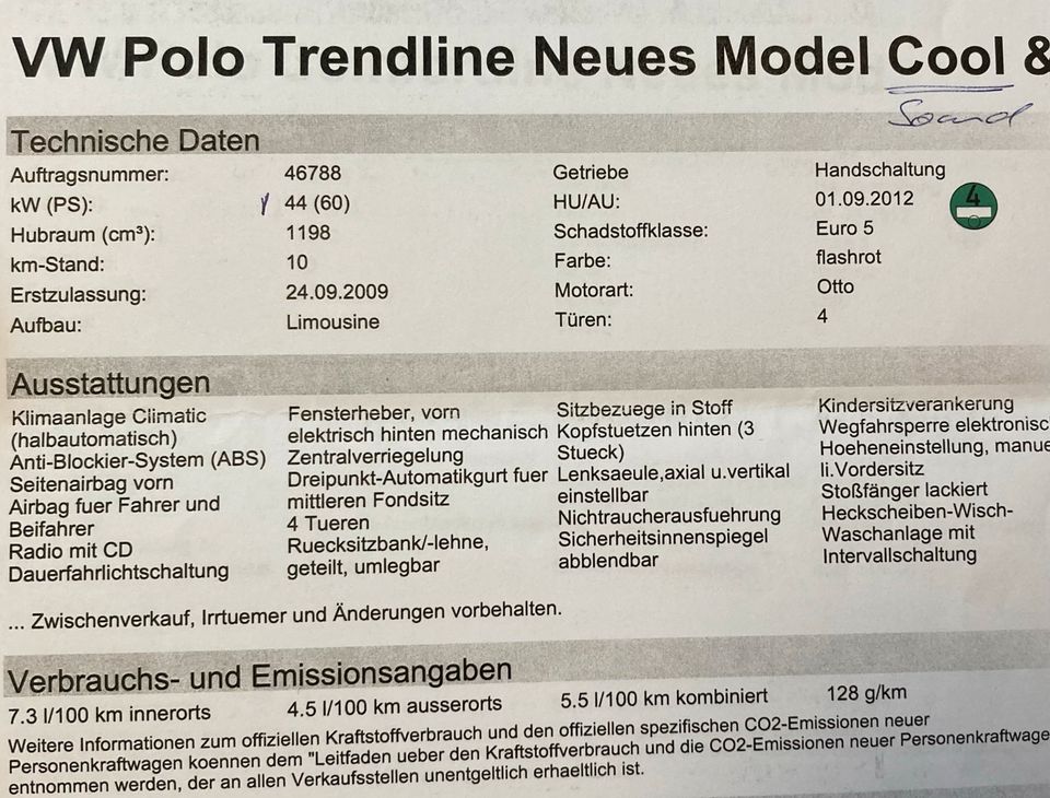 VW Polo V BJ 2009 Sound & Klima Trendline in Dresden