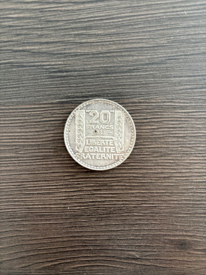 Münze 20 Francs 1933 in Apen