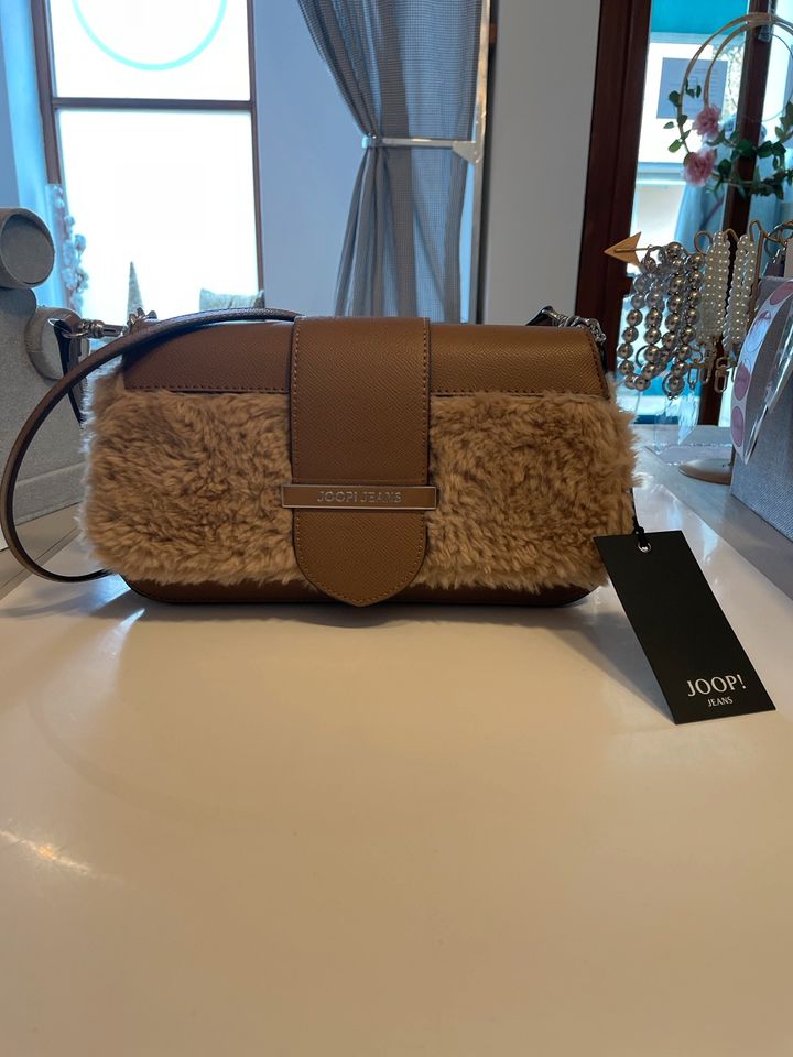 Joop Tasche Neu mit Fell Umhängetasche Braun Beige !!! in Gilching