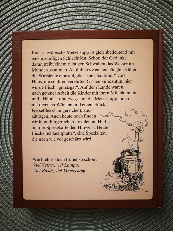 "Schwäbische Metzelsupp" Siegfried Ruoß 1.Auflage 1988 Rezepte in Albstadt