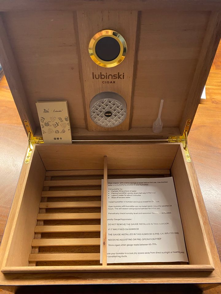 Zigarren Set Aficionado - Humidor + Aschenbecher - Lubinski in Neuss