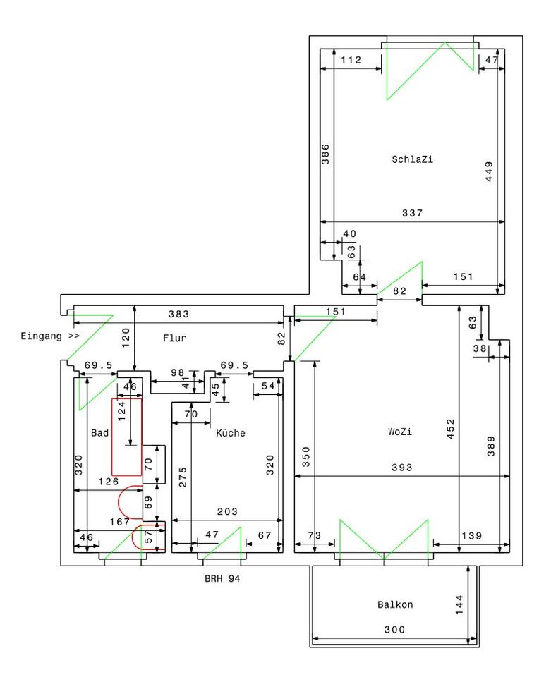 ruhig gelegene 2-R-Wohnung mit Balkon in Lucka (Thüringen), Haus mit Aufzug, W0255 in Lucka