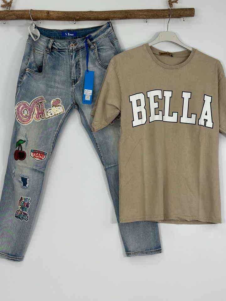 AKTION Tshirt Bella Print italy Mode T-shirt s m l xl 36 38 40 42 in Mainz