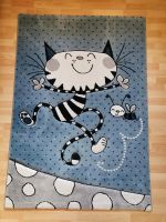 Teppich Kinderzimmer blau mit Katzen und Punkten Bayern - Ebern Vorschau