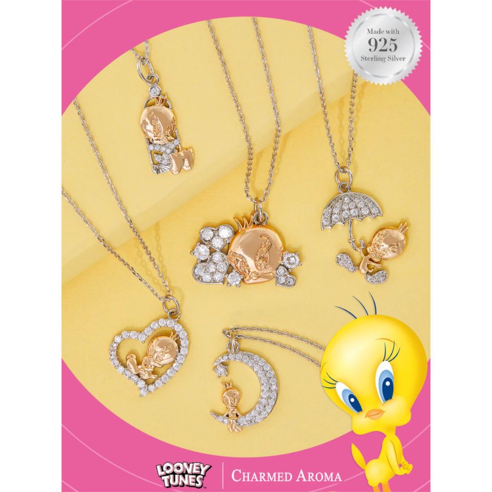 Duftkerze Looney Tunes Tweety Bird- 925 Sterling Silber Halskette in Leipzig