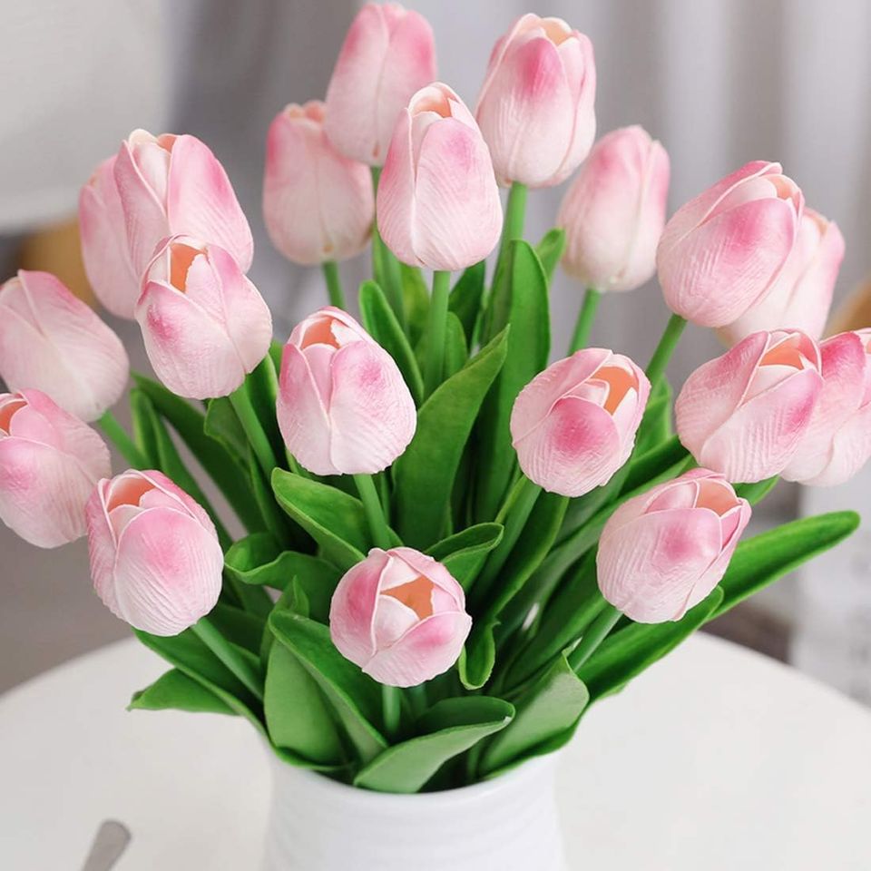 ✅NEU✅ 10 künstliche Tulpen Blumenstrauß Pflanzen Kunstblumen 3 in Essen