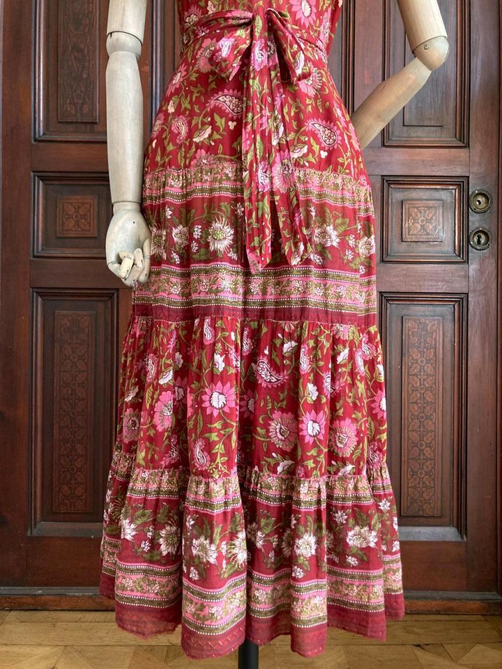 Kleid Vintage Hippie Midikleid Indien Blockdruck 70er Original 36 in Hamburg