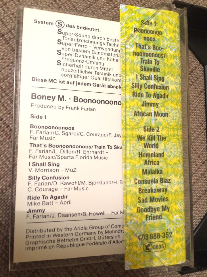 MC Musik Kassette Tape Boney M. – Boonoonoonoos in Berlin