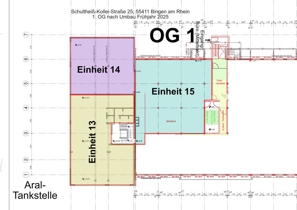Vorankündigung: (EINHEIT 16) Neu sanierte (KFW 55), barrierefreie Büro- und Lagerflächen in Bingen