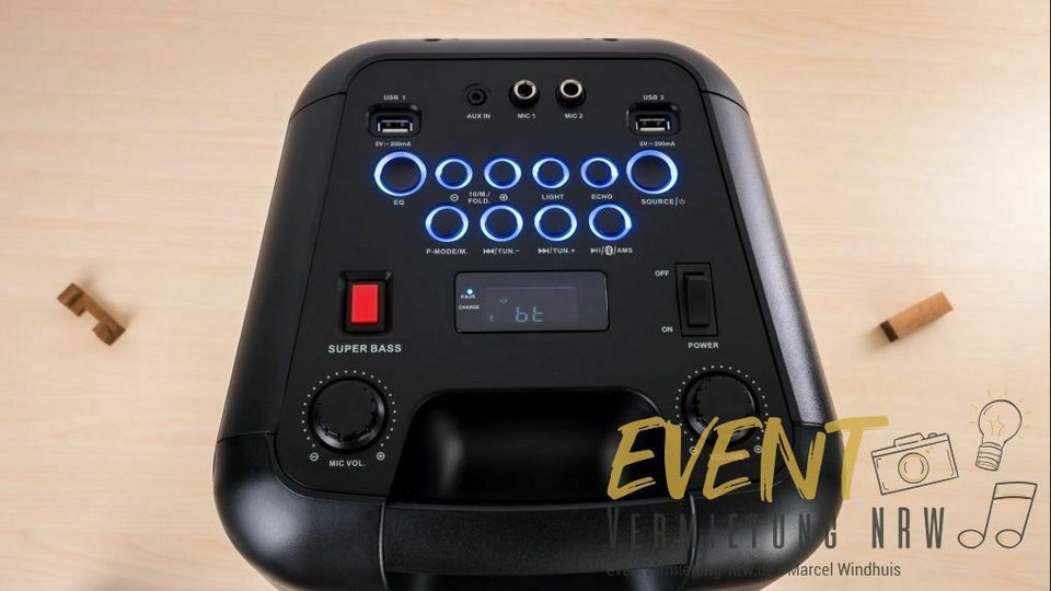 ✅Portable Musikanlage mieten| Hifi Bass Sound | Wireless Mikrofon in Kamp-Lintfort