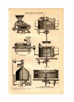 BIERBRAUEREI - MANUFAKTUR - BILDTAFEL - HOLZSTICH- DRUCK- ca.1901 Berlin - Mitte Vorschau