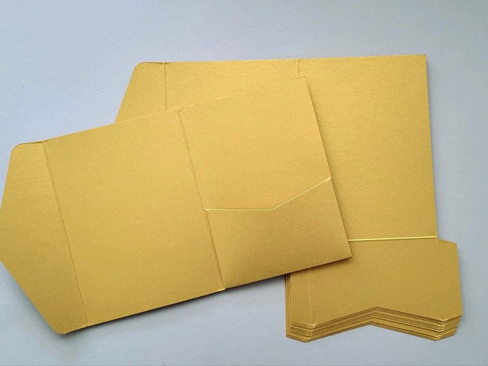 Pocketfold Karten gold A6 Hochzeitskarten in Köln