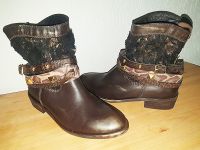 Ausgefallene Sergio Romero Stiefelette Gr. 38 NEU Leder Gold Hessen - Lohfelden Vorschau