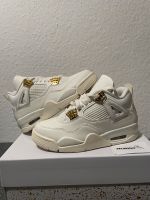 Gr 37.5 Nike Air Jordan 4 Retro Damenschuhe Weiß und Gold Nordrhein-Westfalen - Kerpen Vorschau