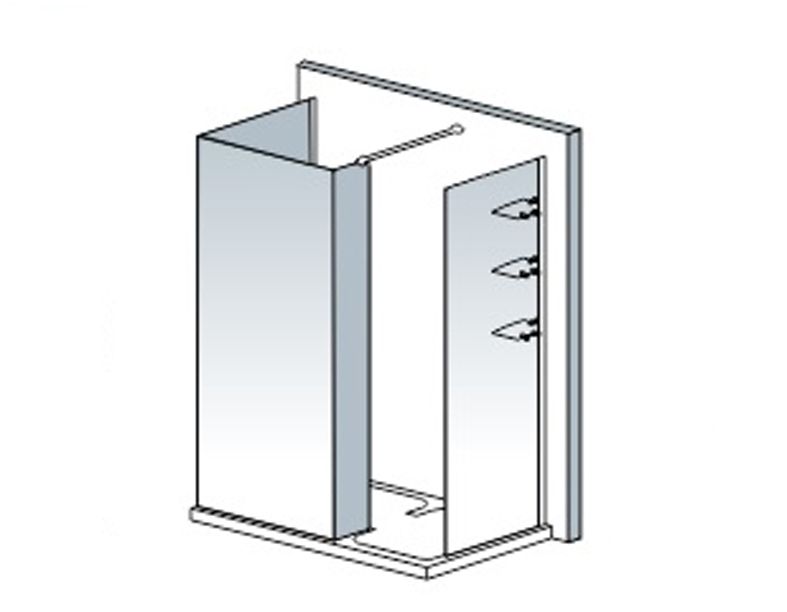 Walk In Duschkabine 150x90 cm, 160x90 cm U-Form Dusche begehbare Duschabtrennung Glasdusche freistehend U-Duschkabine 599,- €* in Bad Essen