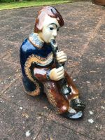 Keramikfigur Flötenspieler - graublau aus dem Westerwald, groß Rheinland-Pfalz - Siershahn Vorschau