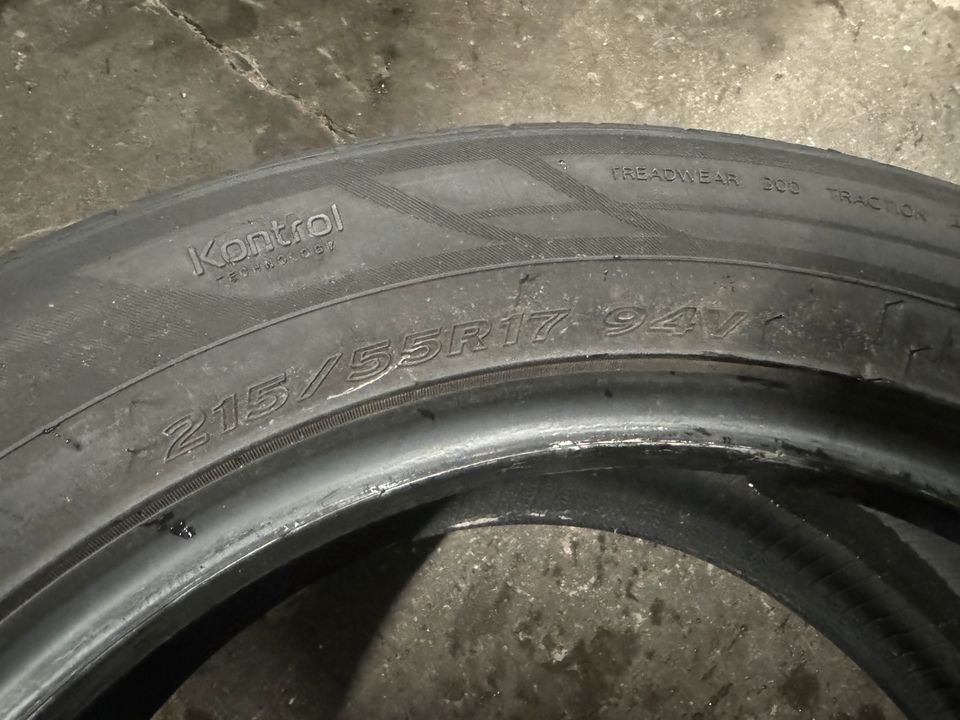 4 Sommerreifen Hankook und pirelli 215/55R17. 94V in Wiesbaden