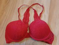 H&M roter Neckholder Push-up BH mit Spitze Gr. 75B Hessen - Melsungen Vorschau
