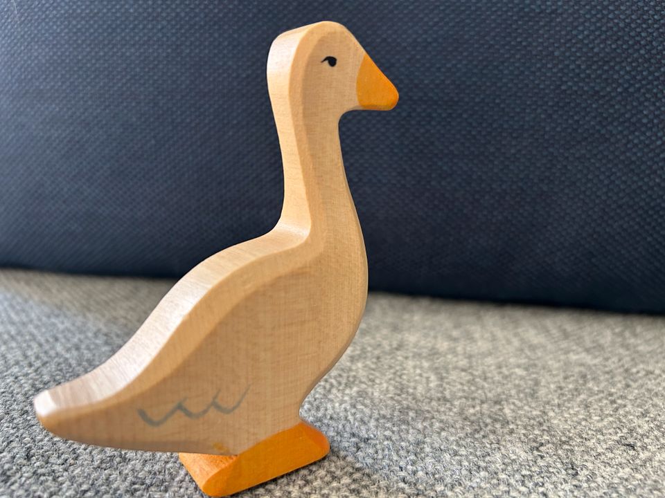 Gans von HOLZTIGER • Bauernhof Tier Spielfigur • handbemalt in Augsburg