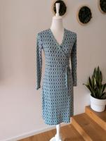 Boden Kleid Jersey Wickelkleid UK 10 L 36 S blau grün weiß Büro Rheinland-Pfalz - Oberotterbach Vorschau