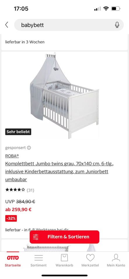 Baby Bett  komplett in Duisburg