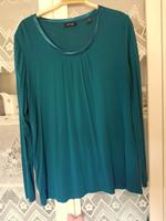 Tchibo Bluse Shirt Petrol Figur umspielend Satinsaum Gr.44/46 Thüringen - Bad Klosterlausnitz Vorschau