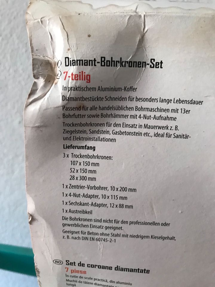 Diamant-Bohrkronen Set in Neufahrn