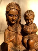 Madonna mit Jesuskind Marienfigur Holz Schnitzarbeit Kraftwerk Rheinland-Pfalz - Merkelbach Vorschau